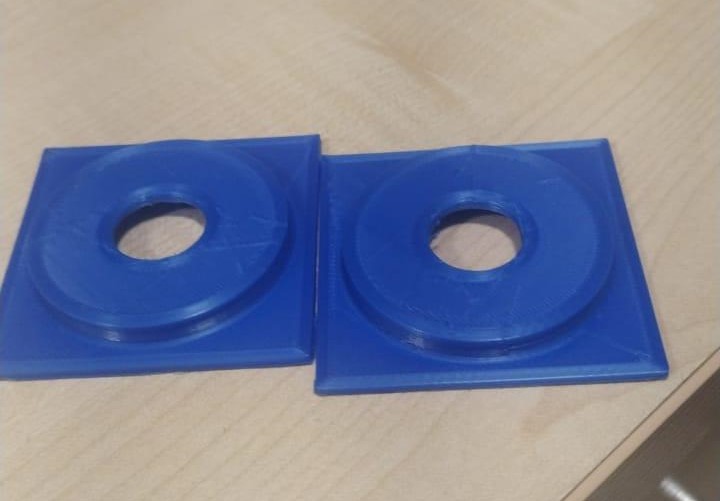 The first set of 3D printed bearing mounts