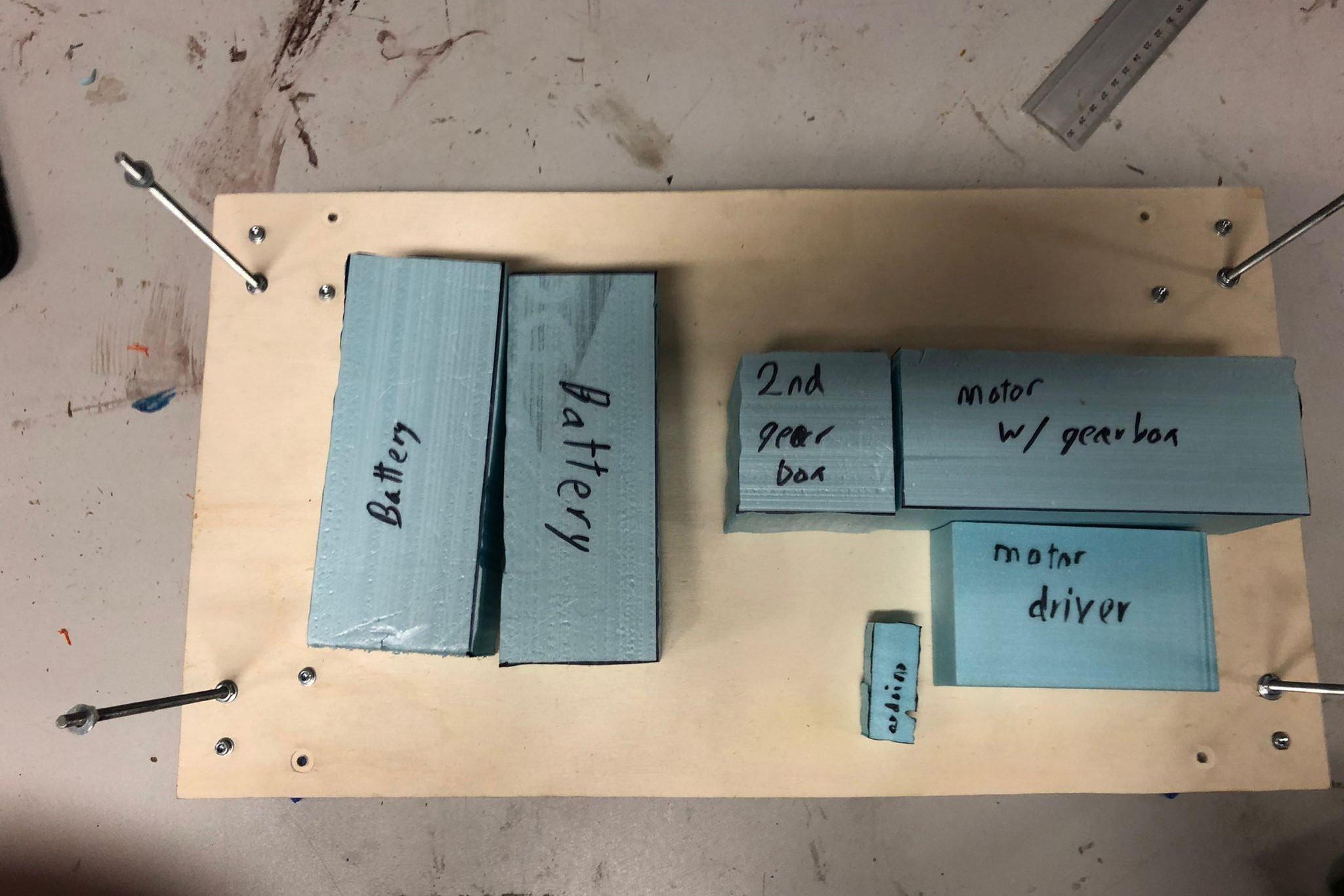 An Avionics systems layout mockup