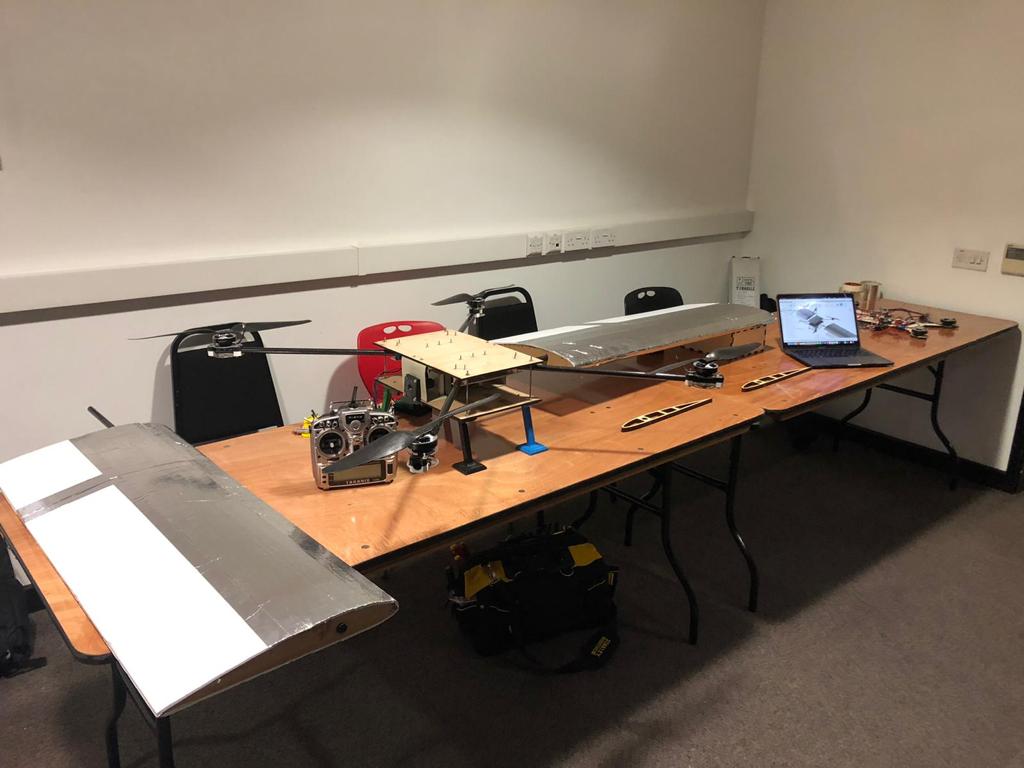A photo of our drone and table at the Get Up To Speed event